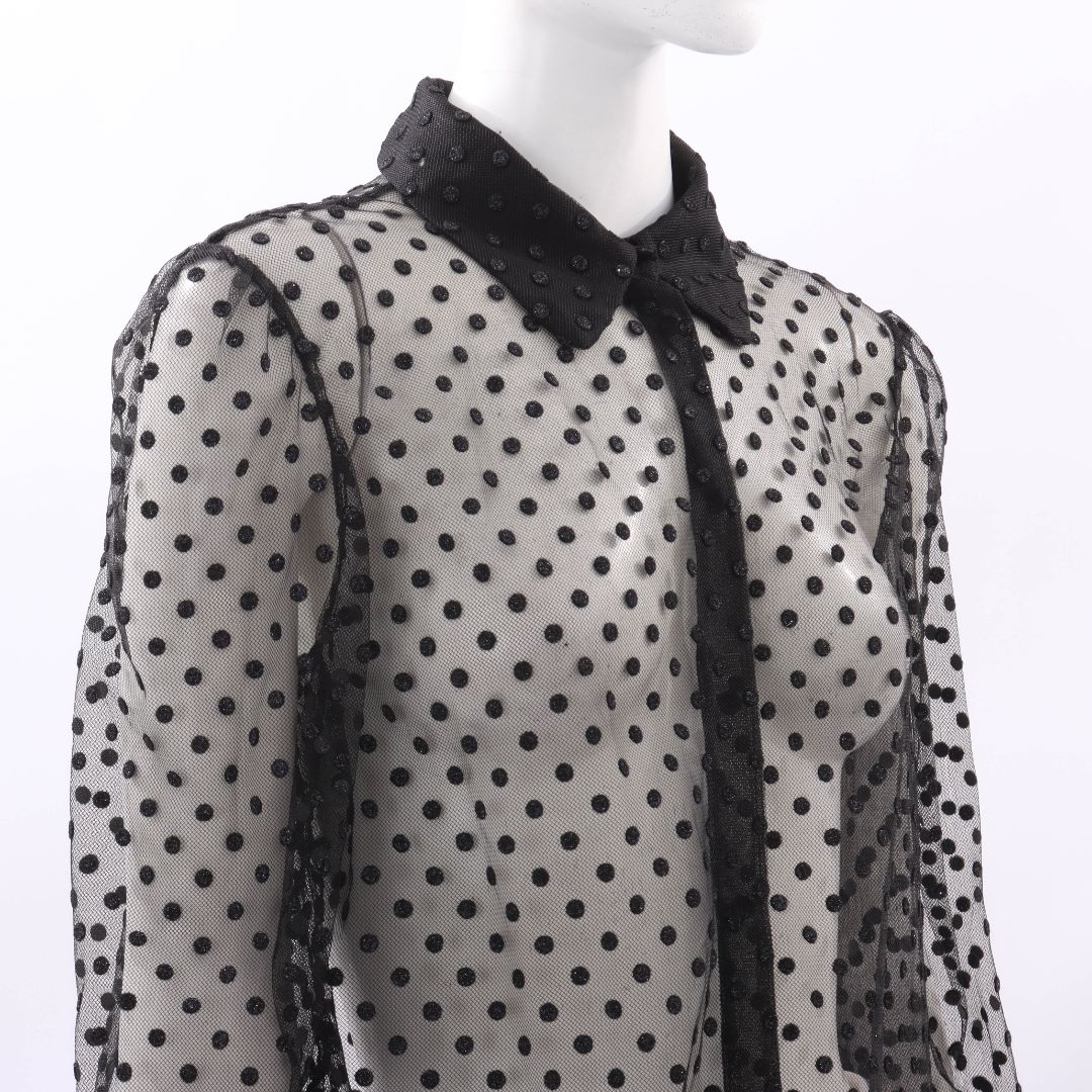 Scanlan Theodore Sheer Polka Dot Top Size 12