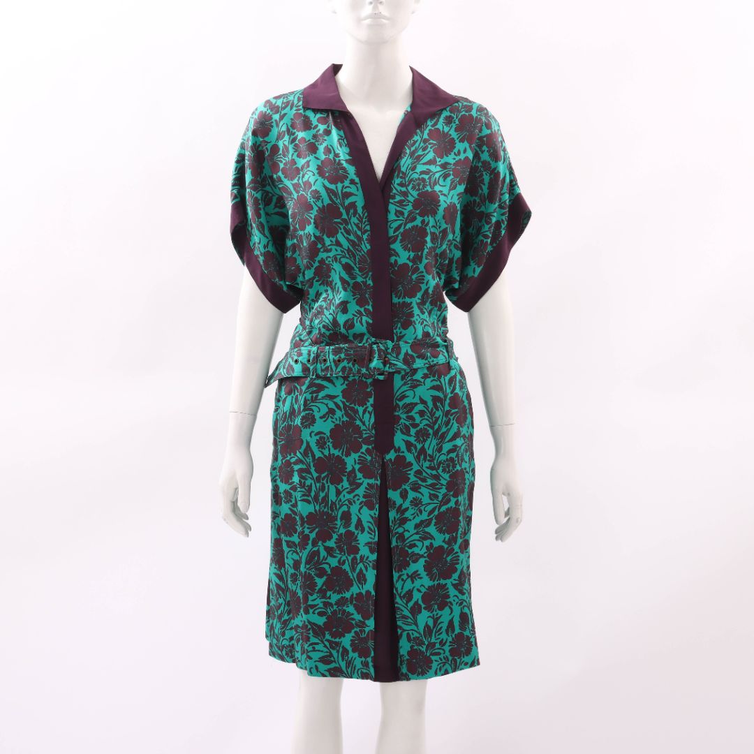 Etro Silk Print Belted Dress Size IT 38 | AU 6