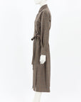 Scanlan Theodore Plaid Wrap Midi Dress Size 6
