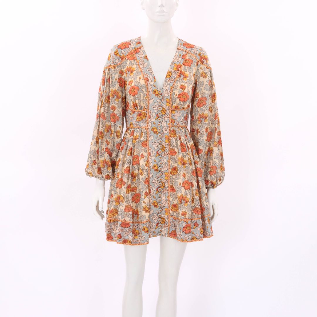 Zimmermann 'Andie' Buttoned Mini Dress Size 2