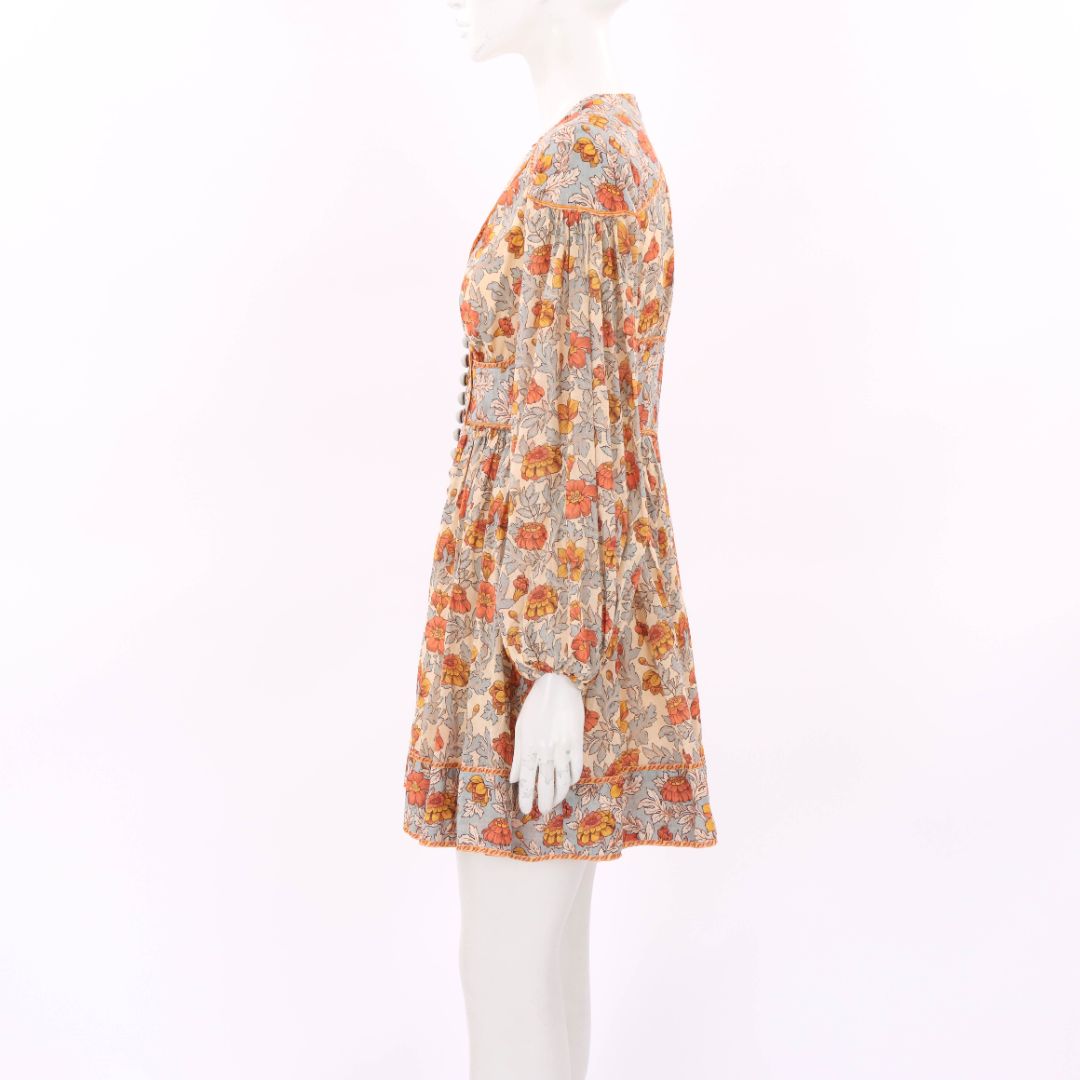 Zimmermann 'Andie' Buttoned Mini Dress Size 2