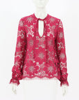 Scanlan Theodore Metallic Lace Top Size 8