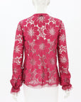 Scanlan Theodore Metallic Lace Top Size 8
