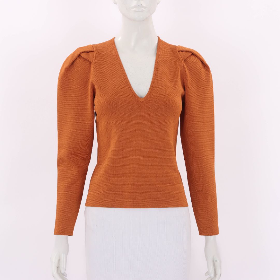 Zimmermann Crepe Knit Long Sleeve Top Size 2