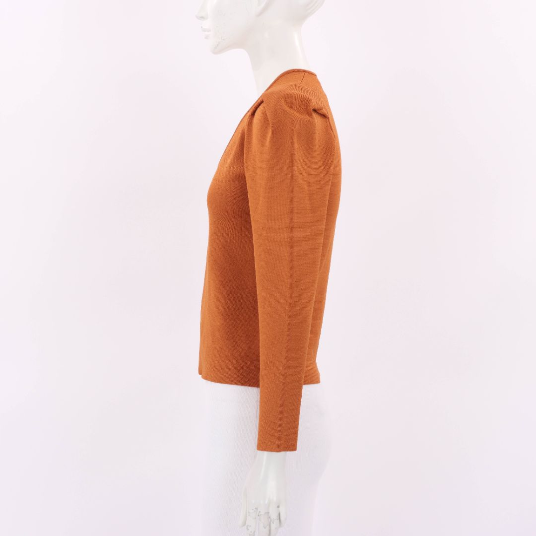 Zimmermann Crepe Knit Long Sleeve Top Size 2