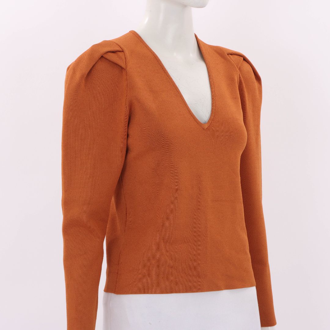 Zimmermann Crepe Knit Long Sleeve Top Size 2