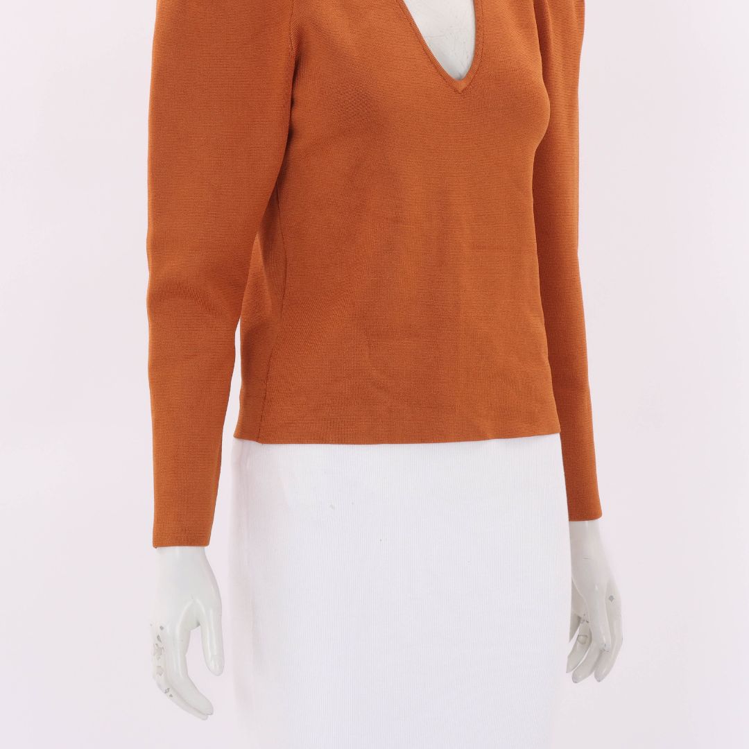Zimmermann Crepe Knit Long Sleeve Top Size 2