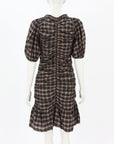 Ganni Seersucker Ruched Dress Size 38 | AU 10