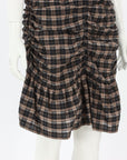 Ganni Seersucker Ruched Dress Size 38 | AU 10