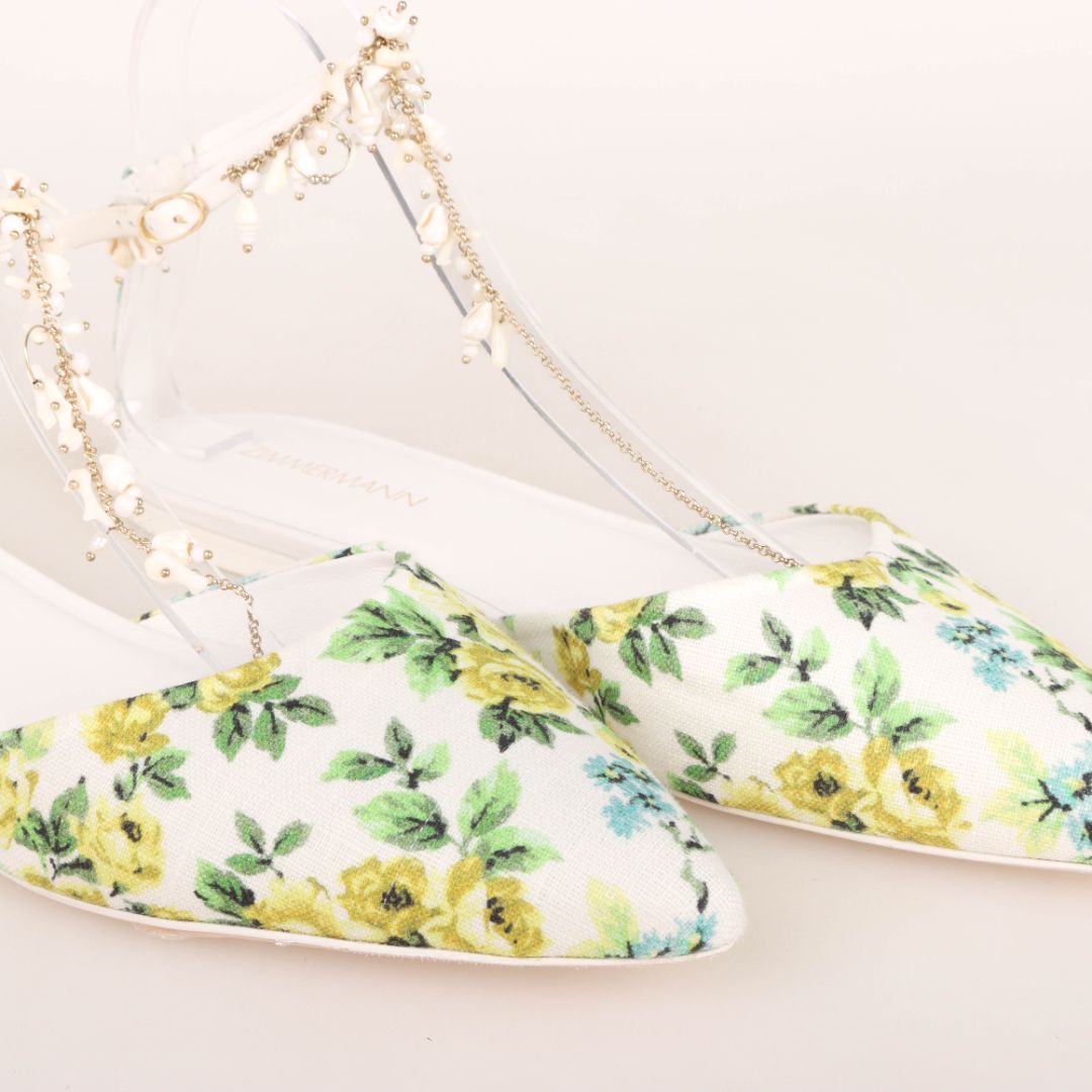 Zimmermann 'Goldentime' Pointed Flats Size 40
