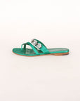 Manolo Blahnik Satin Jewelled Sandals Size 42