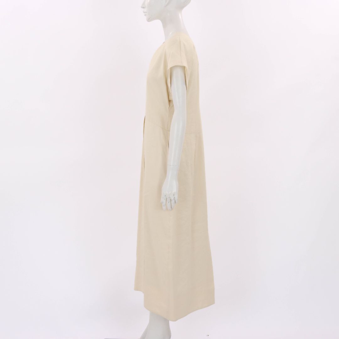 Lee Mathews Linen Blend Midi Dress Size 1
