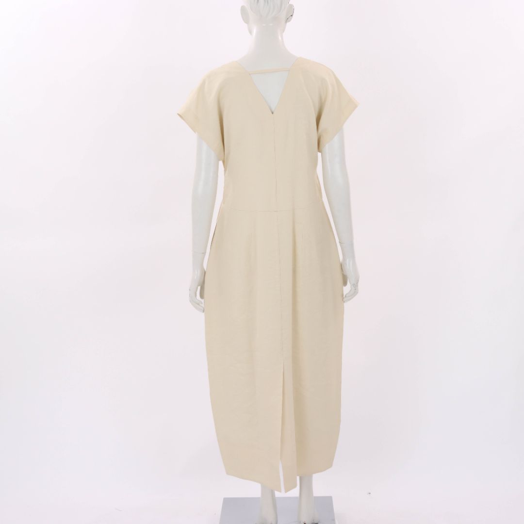 Lee Mathews Linen Blend Midi Dress Size 1