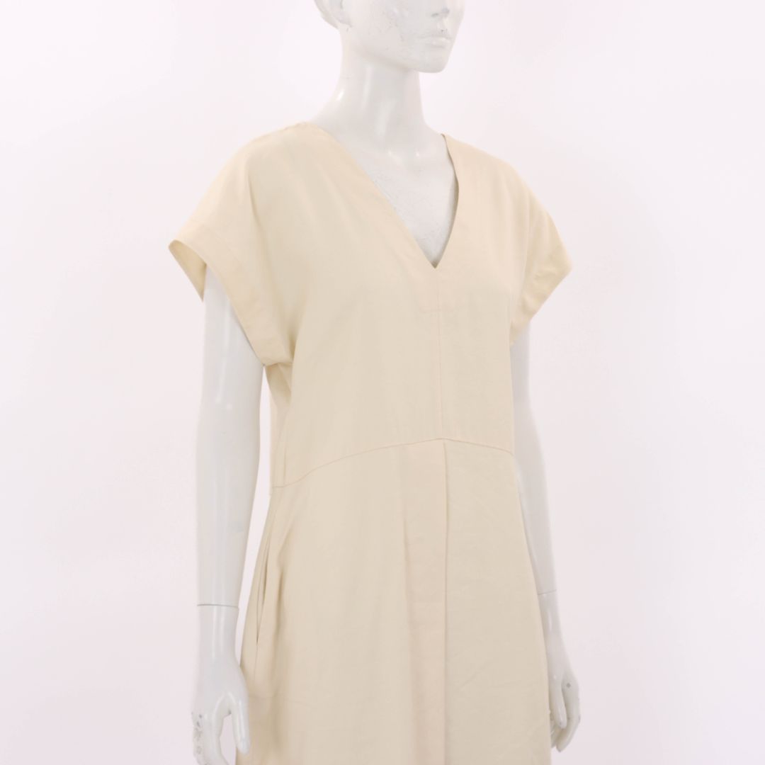 Lee Mathews Linen Blend Midi Dress Size 1