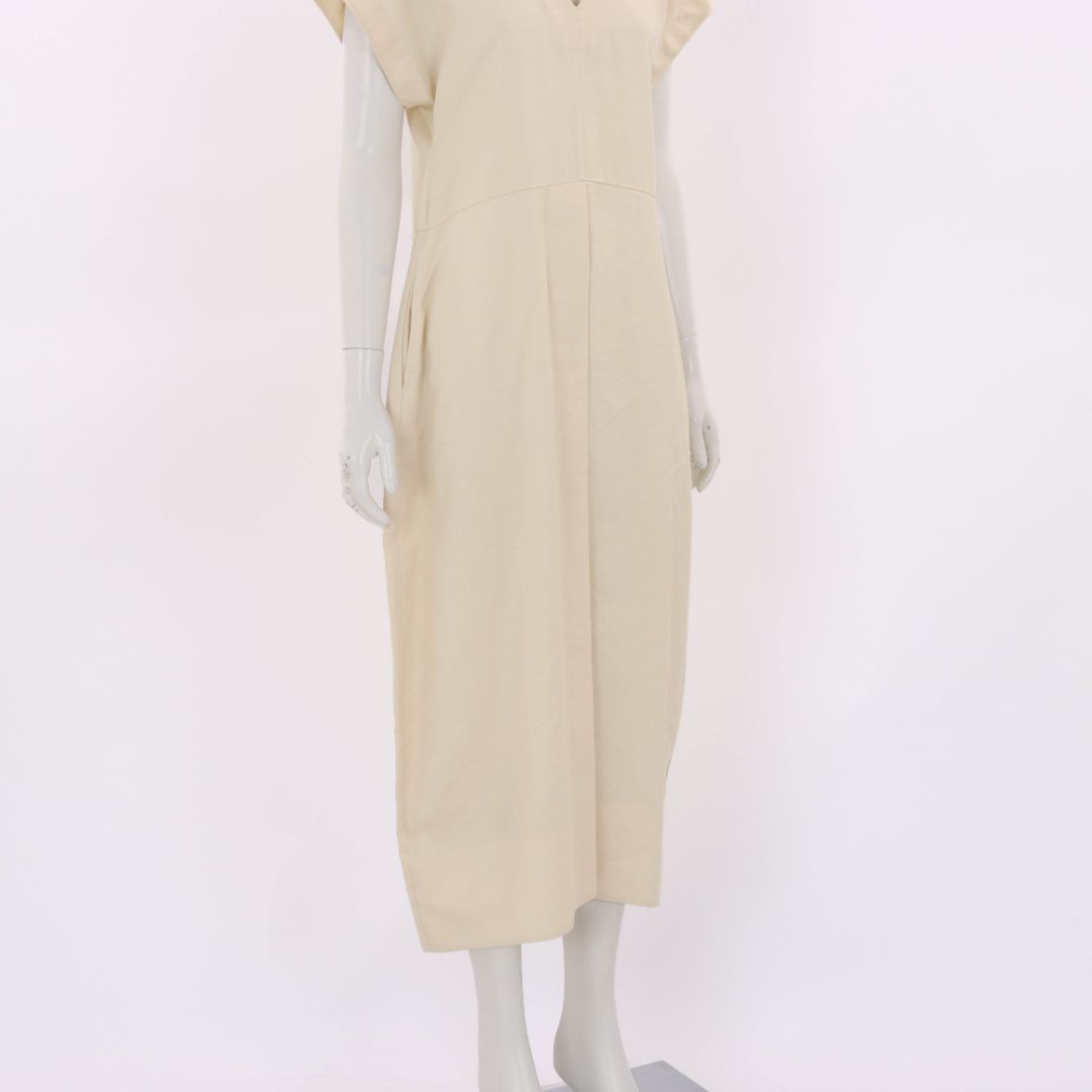 Lee Mathews Linen Blend Midi Dress Size 1