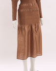 Toteme Coripe Smocked Dress Extra Small