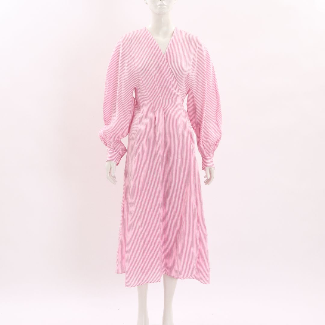 Scanlan Theodore Stripe Wrap Dress Size Medium/Large