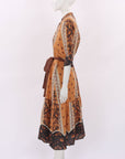 Coco Ribbon Cinnamon Splice Dress Size M