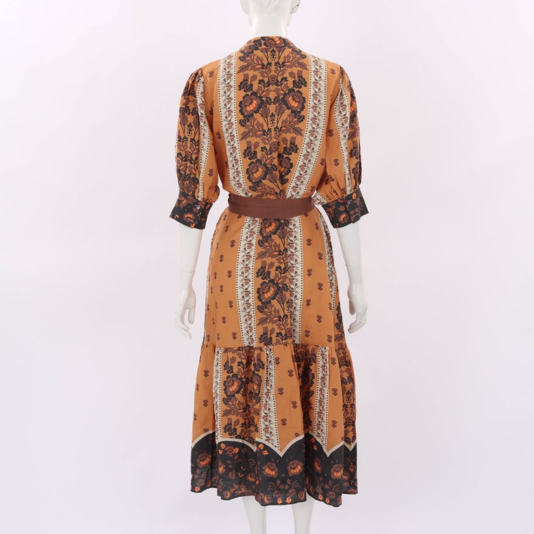 Coco Ribbon Cinnamon Splice Dress Size M