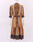 Coco Ribbon Cinnamon Splice Dress Size M