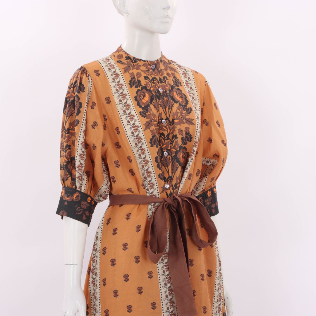 Coco Ribbon Cinnamon Splice Dress Size M