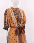 Coco Ribbon Cinnamon Splice Dress Size M