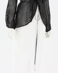 Anne Fontaine Sheer Stripe Shirt Size FR 38 | AU 10
