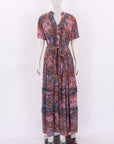 Lulu Zagame Floral Drop Waist Maxi Dress Size 3