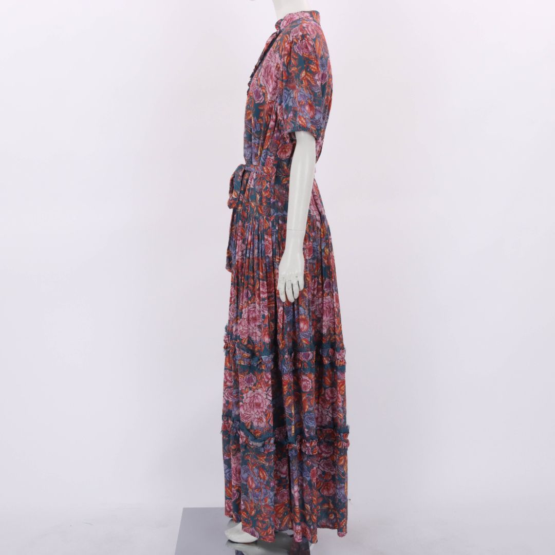 Lulu Zagame Floral Drop Waist Maxi Dress Size 3
