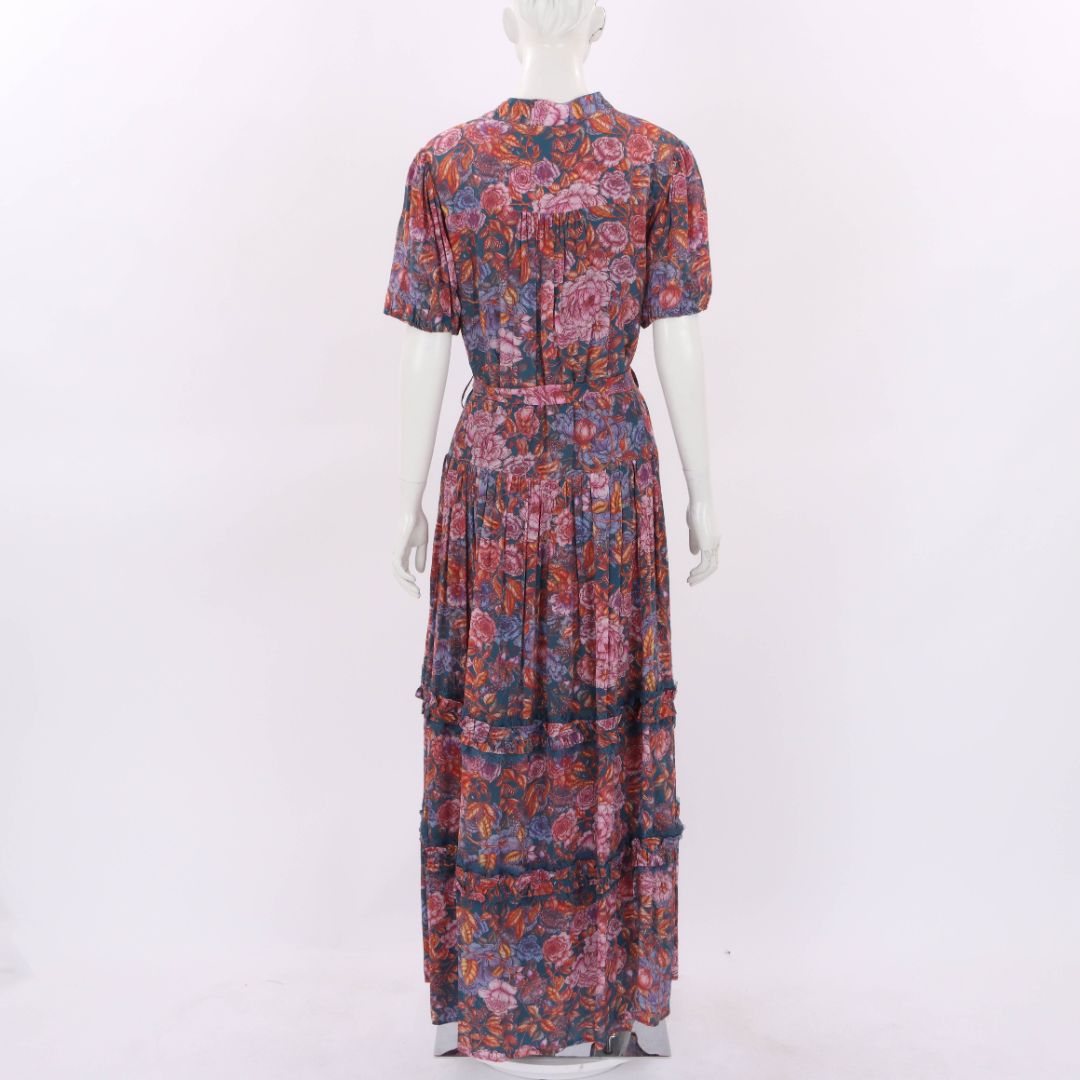 Lulu Zagame Floral Drop Waist Maxi Dress Size 3