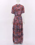 Lulu Zagame Floral Drop Waist Maxi Dress Size 3