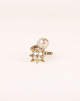 Gucci Faux Pearl Bypass Cocktail Ring Size 16