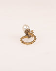 Gucci Faux Pearl Bypass Cocktail Ring Size 16