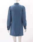 Sezane Denim Long Sleeve Mini Dress Size FR 36 | AU 8