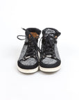 Jimmy Choo Glitter and Suede 'Tokyo' High Top Sneakers Size 39