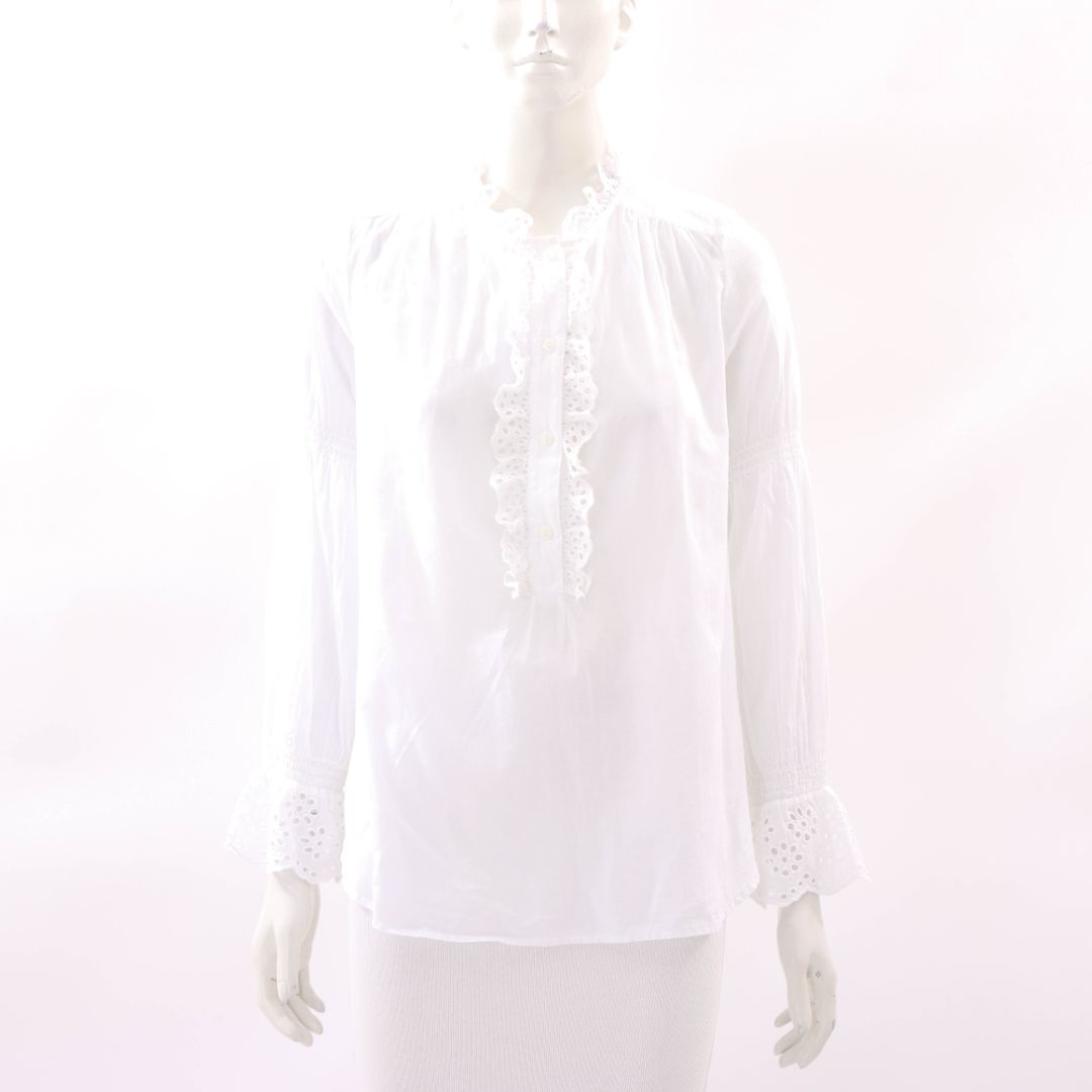 Me + Em Cotton Ruffle Top Size 8