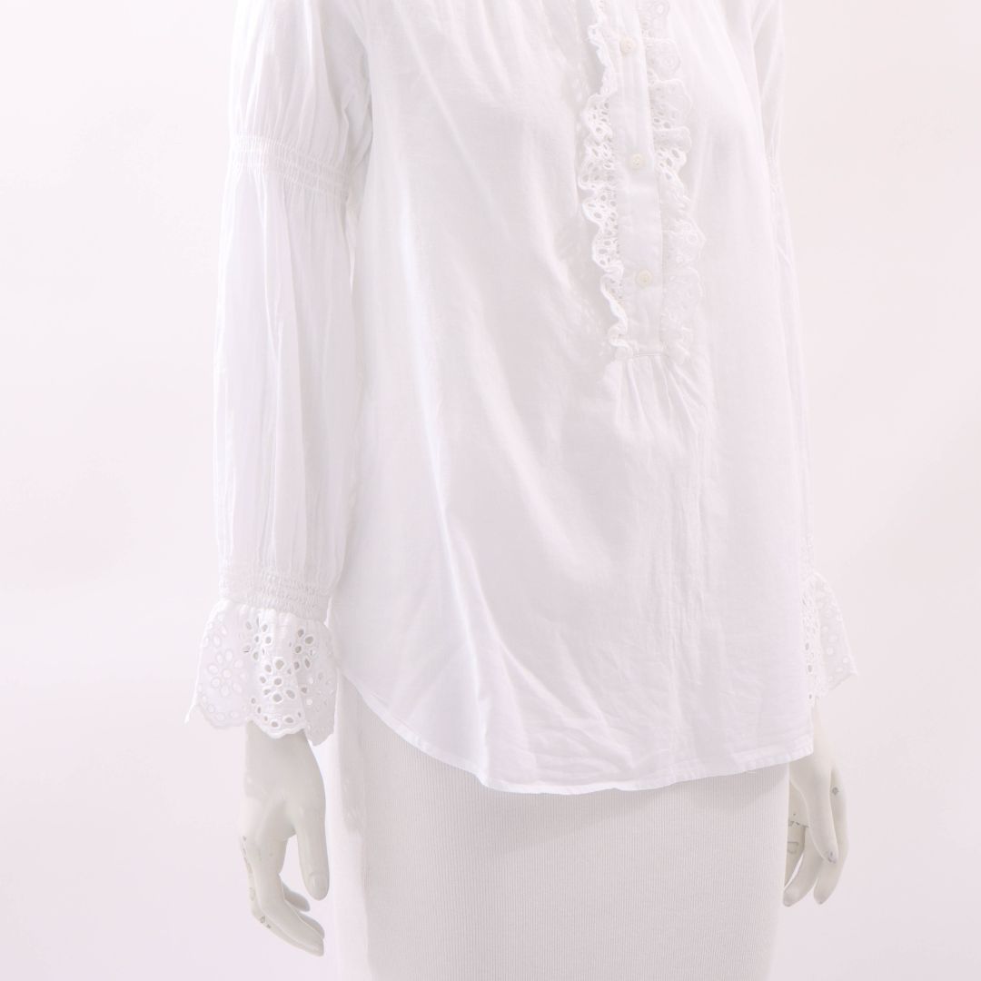 Me + Em Cotton Ruffle Top Size 8