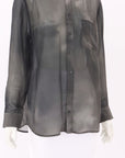 Silk Laundry Sheer Silk Shirt Size XS