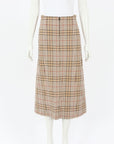 Scanlan Theodore Checked Zip Midi Skirt Size 8