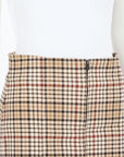 Scanlan Theodore Checked Zip Midi Skirt Size 8