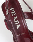 Prada Mesh and Leather Pointed Kitten Heels Size 37