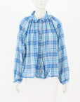 Xirena Checked Long Sleeve Top Size S