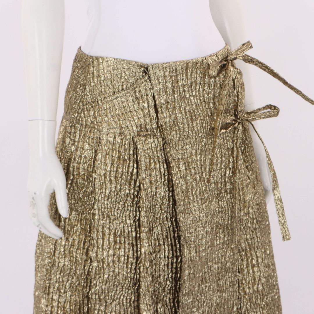 Simone Rocha Metallic-effect Crinkled A-line Skirt Size 8