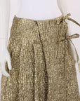 Simone Rocha Metallic-effect Crinkled A-line Skirt Size 8