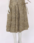 Simone Rocha Metallic-effect Crinkled A-line Skirt Size 8