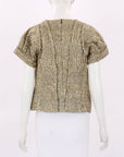 Simone Rocha Metallic-Effect Crinkled Top Size 10