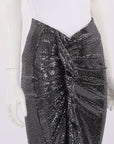 Isabel Marant Etoile Dolene Ruched Metallic Midi Skirt FR 38 | AU 10