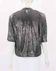 Isabel Marant Etoile Defi Paillette Embellished Stretch Knit Top FR 38 | AU 10