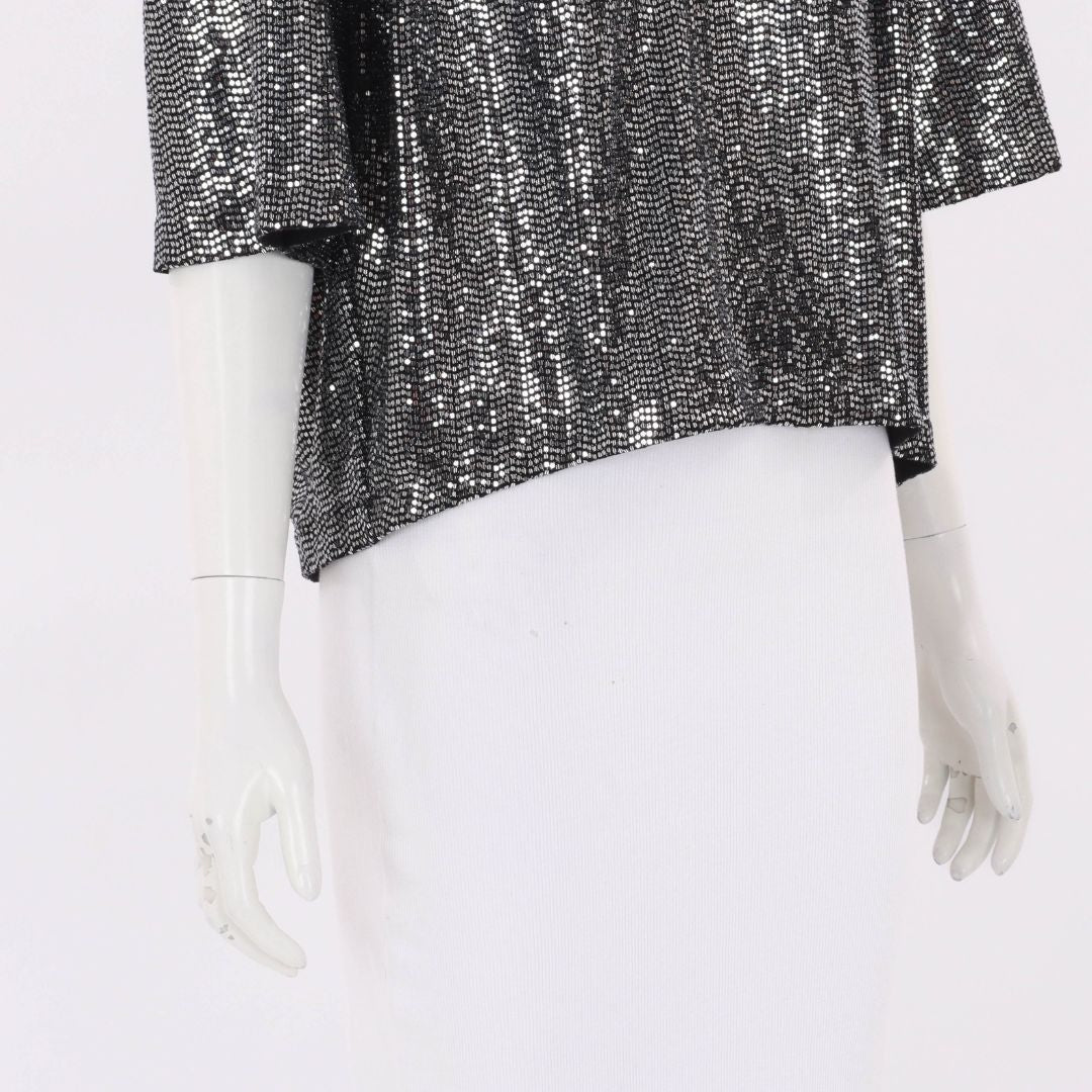 Isabel Marant Etoile Defi Paillette Embellished Stretch Knit Top FR 38 | AU 10