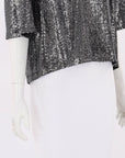 Isabel Marant Etoile Defi Paillette Embellished Stretch Knit Top FR 38 | AU 10